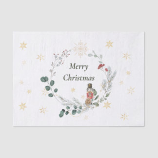 Nutcracker watercolor botanical cute Christmas Tissue Paper