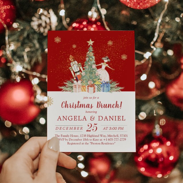 Nutcracker Watercolor Christmas Brunch Invitation (Nutcracker Watercolor Christmas Brunch Invitation!)