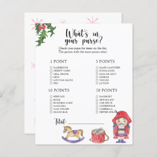 Nutcracker - Whats in your purse baby shower game
