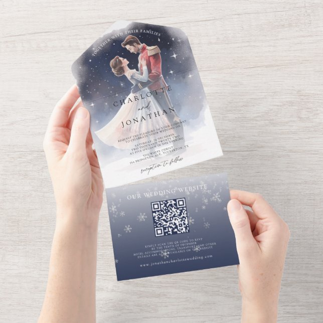 Nutcracker Whimsical Fairytale Winter Wedding All In One Invitation (Tearaway)