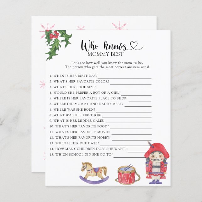 Nutcracker - Who knows mummy best (Front/Back)