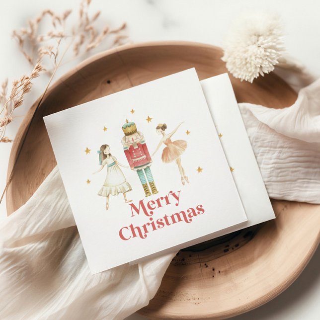 Nutcracker Winter Ballet Christmas Napkins (Creator Uploaded)