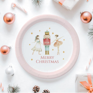 Nutcracker Winter Ballet Christmas Paper Plate