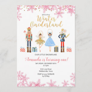 Nutcracker Winter Birthday Invitation