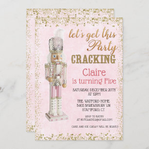 Nutcracker Winter Birthday Invitation
