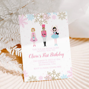 Nutcracker Winter Birthday Invitation