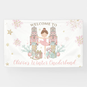 Nutcracker Winter Onederland 1st Birthday Backdrop Banner
