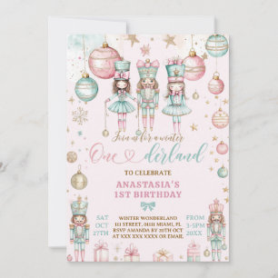 Nutcracker Winter Wonderland 1St Birthday   Invitation