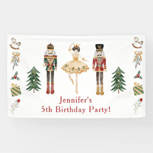 Nutcracker winter wonderland birthday party banner
