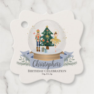 nutcracker winter wonderland birthday party favour tags