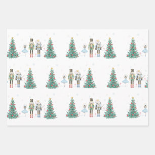 Nutcracker Wrapping Paper- Pastel and Festive Paper Sheet