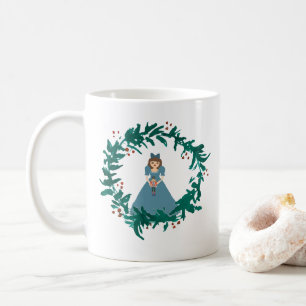 Nutcracker Wreath Painting Christmas Coffee Mug