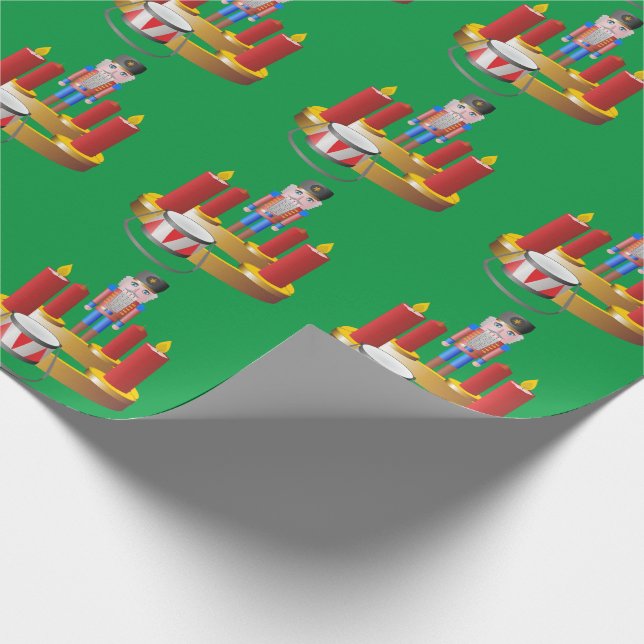 Nutcrackers and Candles Wrapping Paper (Corner)