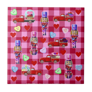 Nutcrackers and Little Red Trucks Valentine's Tile