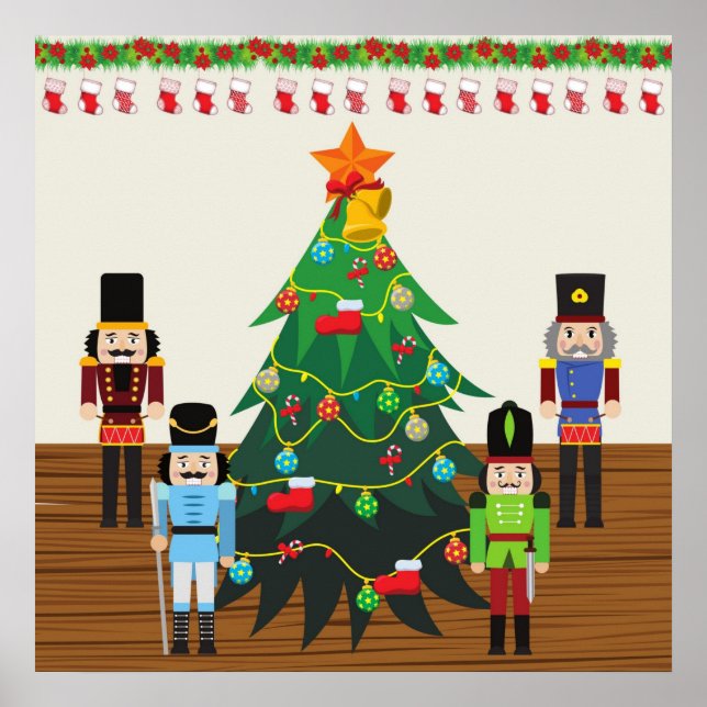 Nutcrackers Christmas Poster (Front)