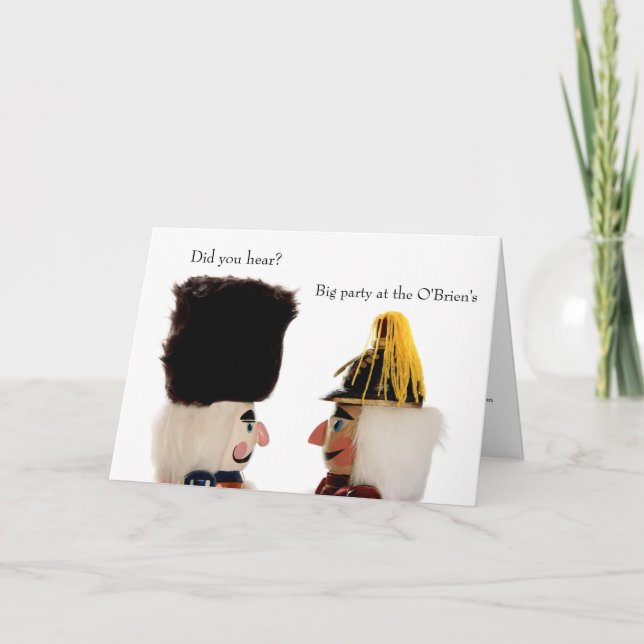 Nutcrackers in profile Christmas party Invitation (Front)