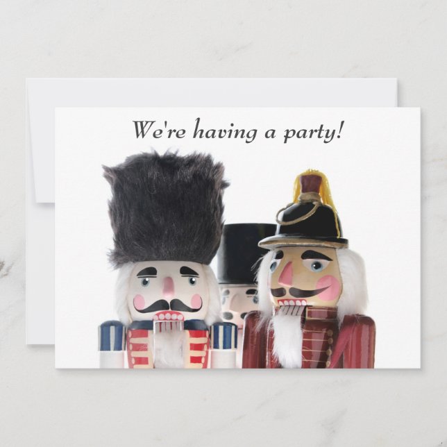 nutcrackers invitation we're having a party (Front)