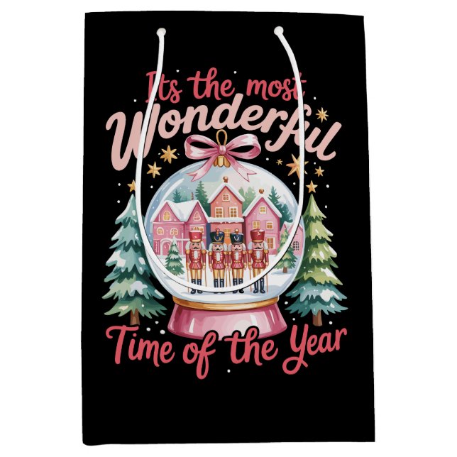 Nutcrackers It's Most Wonderful Time of The Year  Medium Gift Bag (Front)