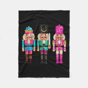 Nutcrackers Merry Christmas Funny Xmas Men Women  Fleece Blanket
