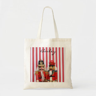 Nutcrackers on stripes tote bag
