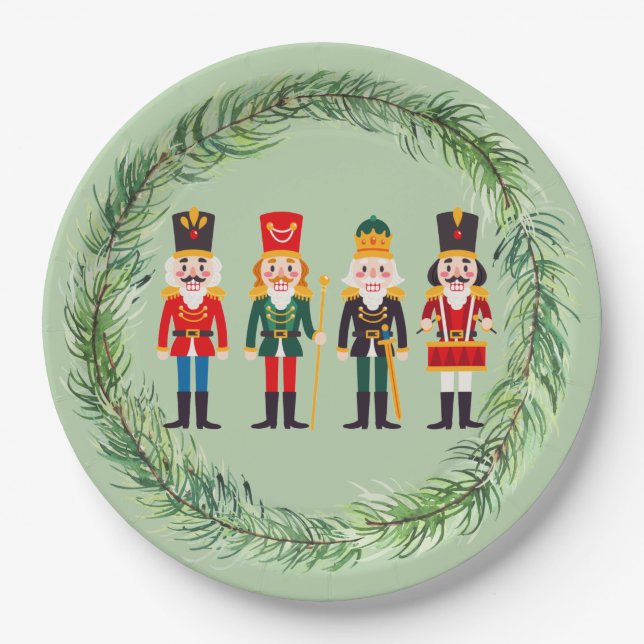 Nutcrackers Paper Plate (Front)