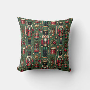 Nutcrackers Pattern Throw Pillow
