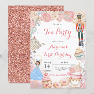 NutcrackerTea Party Sweets Birthday Invitation