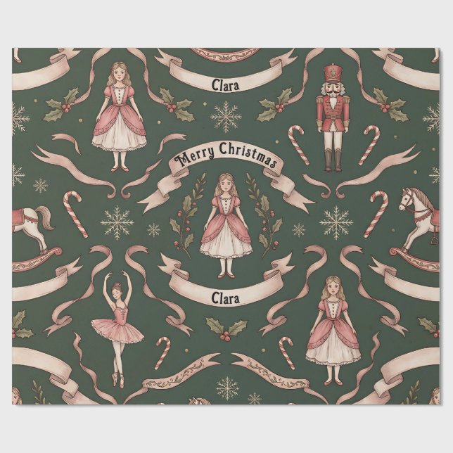 Nutcraker Elegant  Wrapping Paper (Flat)