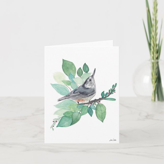 Nuthatch Bird Card (Front)