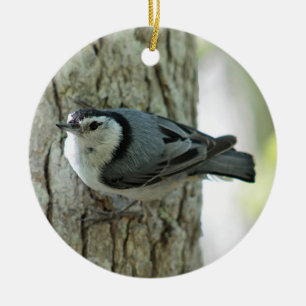 Nuthatch Ceramic Tree Decoration