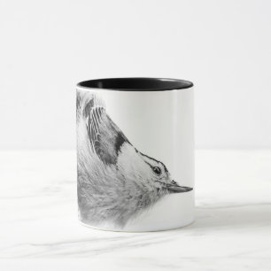 Nuthatch, White Bird Mug