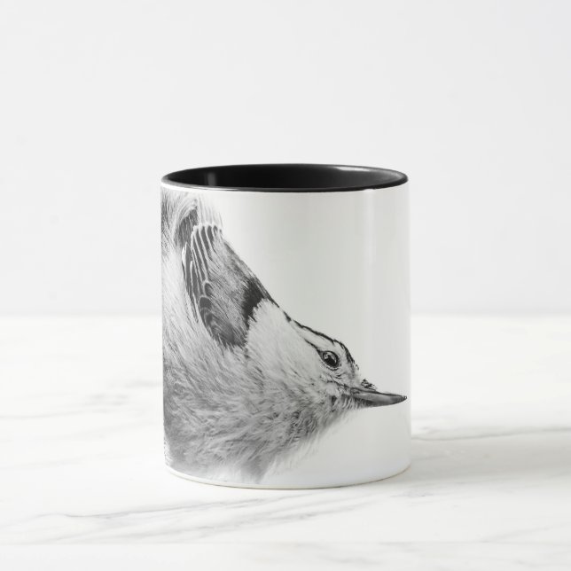 Nuthatch, White Bird Mug (Center)