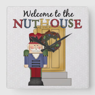 Nuthouse Christmas Wall Clock