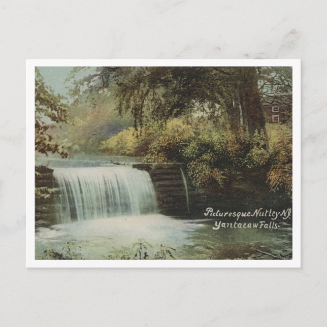 Nutley NJ, Yantacaw Falls, 1908 Vintage Postcard (Front)