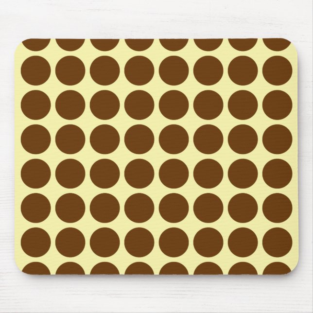Nutmeg Cream Neutral Dots Mouse Mat (Front)