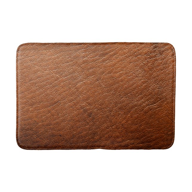 Nutmeg Leather Bath Mat (Front)