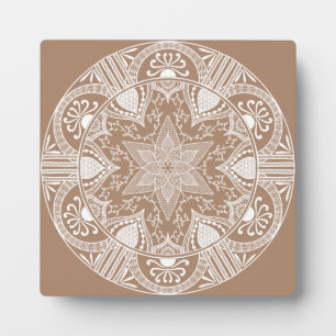 Nutmeg Mandala Plaque