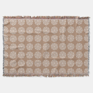 Nutmeg Mandala Throw Blanket