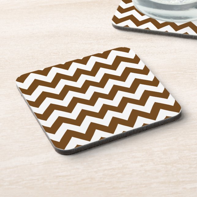 Nutmeg Neutral Chevron Coaster (Left Side)