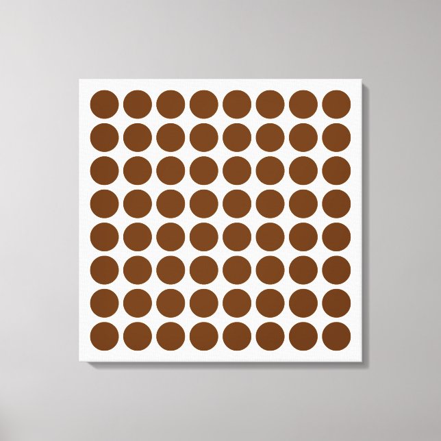 Nutmeg Neutral Dots Canvas Print (Front)