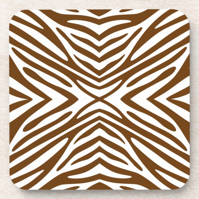 Nutmeg Neutral Zebra Coaster (Front)