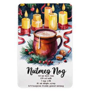 Nutmeg Nog Holiday Cocktail Recipe Magnet