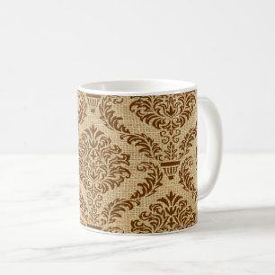 Nutmeg Parisian Moods Damask Coffee Mug