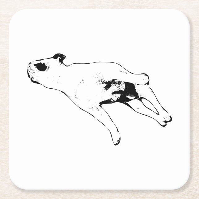 Nutmeg Pause Square Paper Coaster (Front)