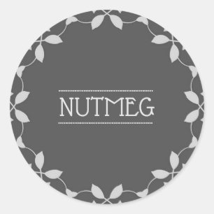 Nutmeg Spice Jar Sticker Labels