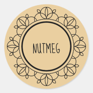 Nutmeg spice labels