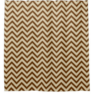 Nutmeg Spice Moods Chevrons Shower Curtain