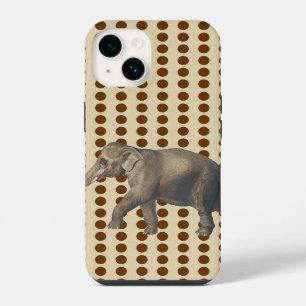 Nutmeg Spice Moods Dots with Elephant iPhone 14 Case