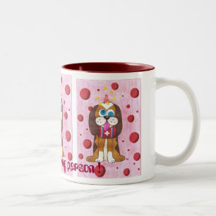 Nutmeg the dog I'm not a morning person ! Two-Tone Coffee Mug