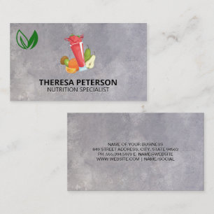 Nutrition and Health   Smoothies Business Card